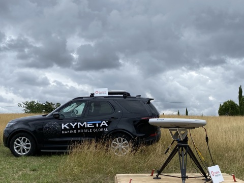 thumbnail Kymeta and OneWeb performed a series of LEO satellite acquisition, tracking and throughput measurements in Toulouse, France. (Photo: Business Wire)