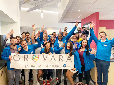 Grovara celebrating growth at its Philadelphia headquarters. (Photo: Business Wire)