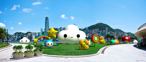 The Hong Kong Tourism Board has teamed up with “FriendsWithYou,” a pop-art duo of Samuel Borkson and Arturo Sandoval III, to bring their gigantic art installation and signature pop-art characters to the Art Park in the West Kowloon Cultural District beginning September 23. (Photo: Business Wire)