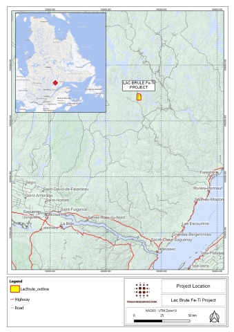 Figure 1 Location Map of Lac Brule Project (Graphic: Business Wire)
