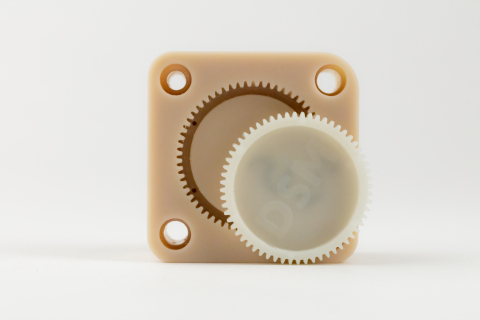 This tool used for injection molding glass-filled nylon gears is 3D printed on EnvisionTEC’s Perfactory P4K series printer using the e-PerFORM resin. (Photo: Business Wire)