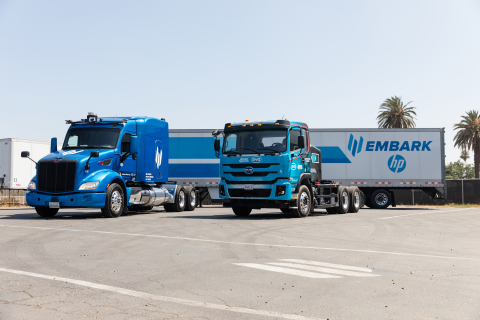 two Embark trucks (Photo: Business Wire)