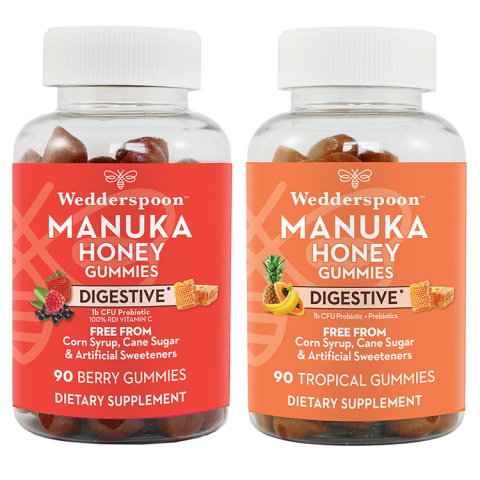 Manuka Honey Gummy Supplements come in a variety of flavors for both immunity and digestive support. Our fruit flavored gummies provide a Manuka honey-packed bite of daily wellness the whole family will love. Free from: cane sugar, corn syrup, glucose or artificial sweeteners! (Photo: Business Wire)