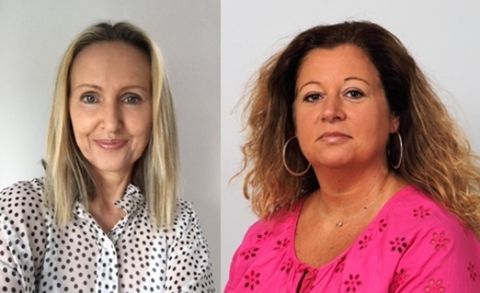 original Disguise EMEA Business Development: Kim Lucas (left), Nathalie Ferrier (right) (Photo: Business Wire)