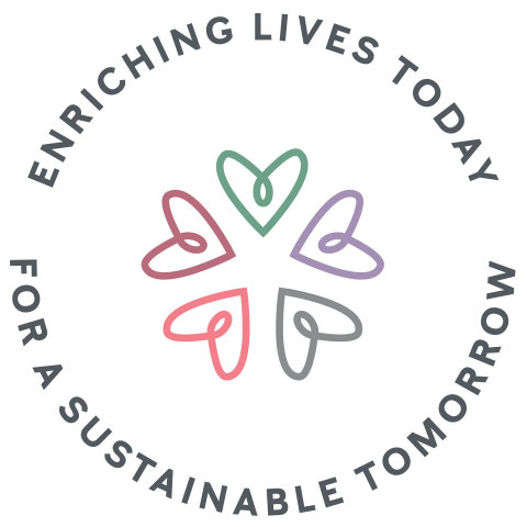 「持続可能な明日に向けた今日の生活の充実化」のロゴ（画像：メアリー・ケイ）