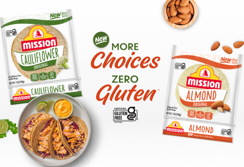 Mission Foods' new gluten-free Almond Flour and Cauliflower Flour tortillas combine authentic flavors with textures consumers love. (Photo: Business Wire)