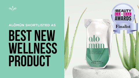 Alōmūn™ , a ready-to-drink aloe product offered by Jeunesse has been shortlisted for Best New Wellness Product in the 2021 Pure Beauty London Awards. (Photo: Business Wire)