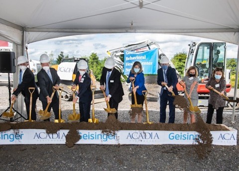 On September 16, 2021, Geisinger and Acadia Healthcare broke ground on the new Geisinger Behavioral Health Center Northeast slated to open in the fall of 2022 in Moosic, Pennsylvania. (Photo: Business Wire)