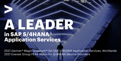 Accenture has been recognized as a Leader in the 2021 Gartner Magic Quadrant for SAP S/4HANA® Application Services, Worldwide. (Photo: Business Wire)
