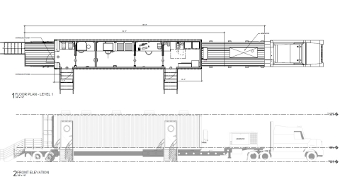 Sketch of exterior mobile modular laboratory (Photo: Business Wire)