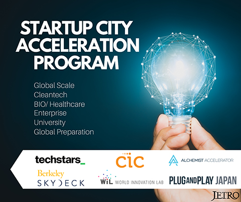 JETRO to partner with 6 top accelerators for upcoming Startup City Acceleration Program (Graphic: Business Wire)