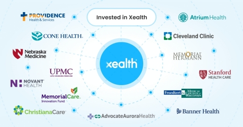 Xealth secures $24 million in Series B funding to accelerate digital health. Advocate Aurora Enterprises leads the round as one of 14 leading health systems to invest in the company. (Graphic: Business Wire)