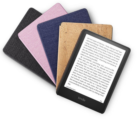 New leather, cork, and fabric covers for the all-new Kindle Paperwhite will be available in a variety of colors. (Photo: Business Wire)