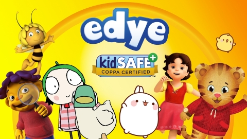 HITN's premium SVOD preschool service EDYE, has officially been certified by the KidSAFE + COPPA Seal Program. (Graphic Business Wire)