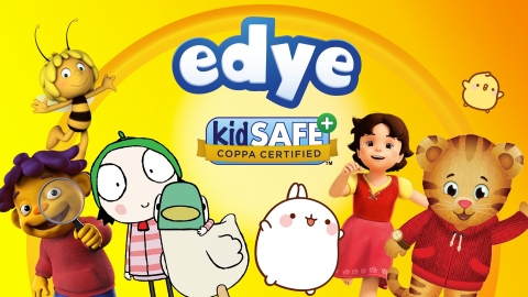 original HITN's premium SVOD preschool service EDYE, has officially been certified by the KidSAFE + COPPA Seal Program. (Graphic: Business Wire)