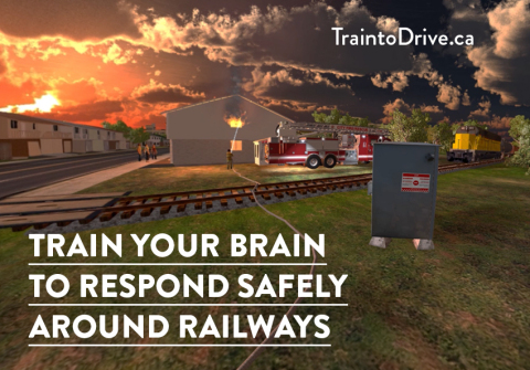 Today, as part of Rail Safety Week 2021 (September 20 to 26), Operation Lifesaver Canada (OL) is launching three new Train to Drive virtual-reality (VR) videos designed specifically for emergency responders. These new interactive training videos are designed to test whether police, paramedics, and firefighters know how to stay safe when responding to emergencies near railways. (Photo: Business Wire)