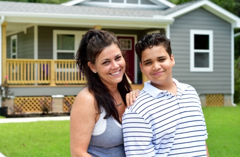 A Louisiana mother, seen here with her son, received a Homebuyer Equity Leverage Partnership subsidy from The First and the Federal Home Loan Bank of Dallas that helped with down payment assistance. (Photo: Business Wire)