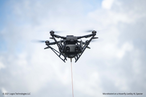 original MicroKestrel delivers real-time wide-area motion imagery from a Group 1 tethered UAS. (Photo: Business Wire)