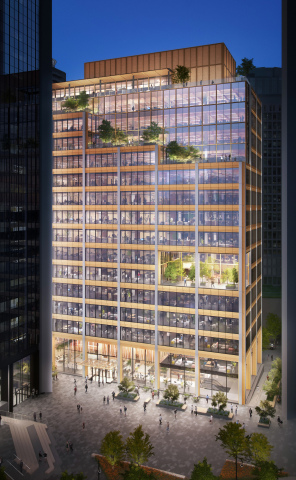 Burrard Exchange at Bentall Centre, a proposed hybrid mass timber development in the heart of downtown Vancouver, will add 450,000 square feet of creative office and retail space to the Bentall Centre campus (Photo: Business Wire)