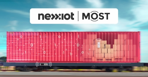 Nexxiot’s onboard solar powered cargo sensors and gateways, which track cargo movements and efficiencies through the company’s dedicated logistics cloud, combine with MOST’s sensors that monitor the humidity, temperature, light and security of cargo inside of freight containers. Nexxiot's technology solutions offer customers complete transparency and accountability as to the status and performance of their cargo shipments across the globe. (Photo: Business Wire)
