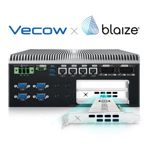 Vecow ECX-2400 AI incorporates the advanced Blaize® Xplorer X1600P PCIe series AI accelerator card supporting up to 80 TOPS of AI inference performance in a compact and ruggedized configuration. (Photo: Business Wire)
