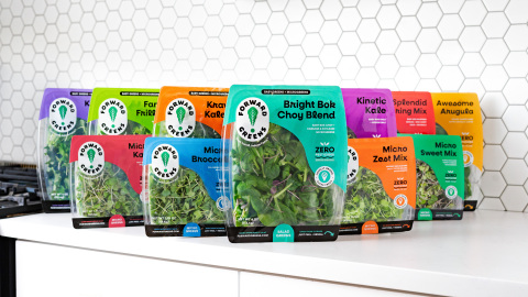 Vancouver-based indoor farm, Forward Greens, today announces a new 11-product lineup of microgreens, salad greens and baby greens, now available in Safeway and Albertsons stores across Oregon and SW Washington. (Photo: Business Wire)