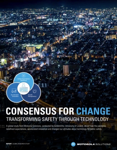 A global research study from Motorola Solutions, conducted by Goldsmiths, University of London, found that COVID-19 has accelerated changes in public perspectives related to safety and the acceptance and adoption of new technologies. (Photo: Motorola Solutions)