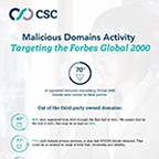 Malicious domain activity targeting Forbes Global 2000 companies (Graphic: Business Wire)