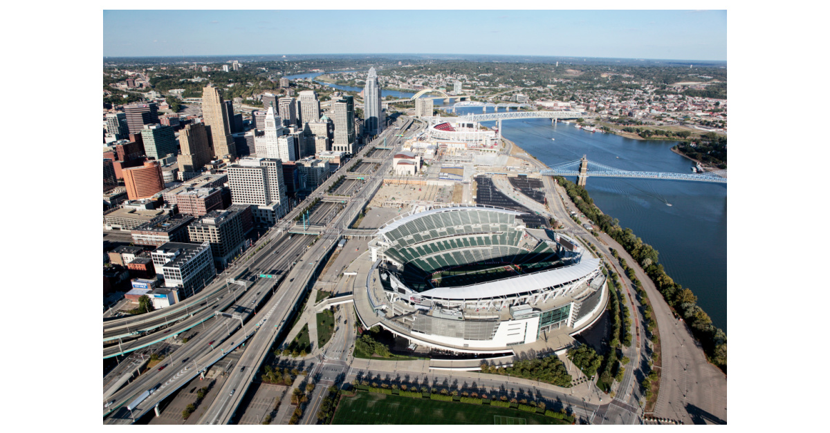 The Paul Brown Stadium, home of the Cincinnati Bengals NFL team