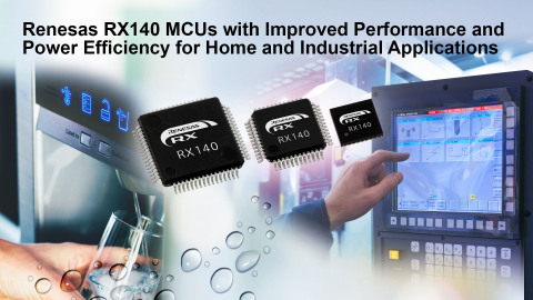 original Renesas RX140 MCUs with Improved Performance and Power Efficiency for Home and Industrial Applications (Graphic: Business Wire)