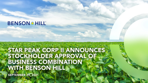 Benson Hill is expected to begin trading under NYSE: BHIL on Sept. 30, 2021. (Graphic: Business Wire)