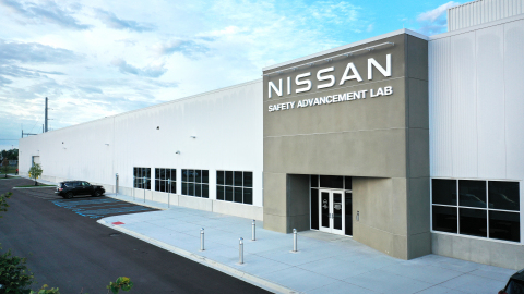 Nissan has expanded Nissan Technical Center North America (NTCNA) with a more than $40 million dollar Safety Advancement Lab for full vehicle crash testing, vehicle certification, advanced development testing and benchmarking. Engineers can conduct 48 different passive safety crash test simulations onsite, creating efficiencies in timing and results analysis. The 116,000-sq.-ft. facility is equipped with state-of-art, high-speed photography systems, data acquisition equipment and a precise vehicle tow system. The site also includes a test dummy calibration lab, space for preparing vehicles and a pedestrian safety lab. (Photo: Business Wire)