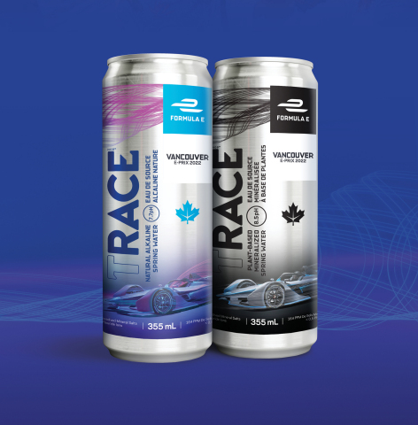 TRACE Special Edition Formula E/Canadian E-Prix branded waters to be available in Canadian retailers in months leading up to highly anticipated festival. (Photo: Business Wire)