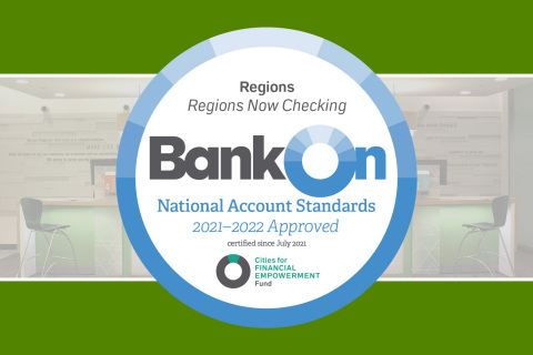 Regions Bank announced the launch of Regions Now Checking, a Bank On-certified account that combines the convenience of modern banking with no overdraft fees. (Photo: Business Wire)