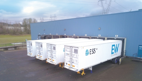 Four Energy Warehouses preparing to ship at the ESS loading dock (Photo: ESS Inc.)