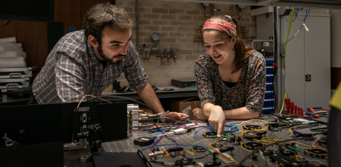 thumbnail University of Birmingham students pictured in the UK Quantum Technology Hub, home to the SPIE Optics and Photonics Champions Academy. (Photo: Business Wire)