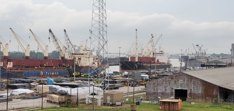 Port Houston's multi-purpose facilities have handled a dramatic increase in import steel and other general cargo commodities. (Photo: Business Wire)