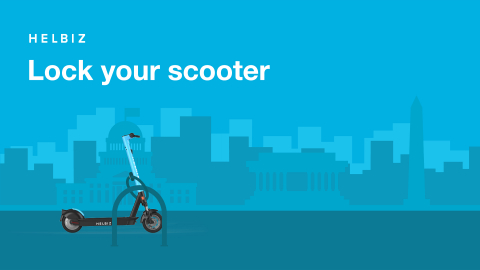 Helbiz Outfits Fleet of E-Scooters with New Lock-To Technology (Graphic: Business Wire)