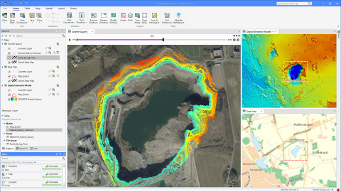 Time series analysis of granite quarry extraction in MapInfo Pro v2021 (Photo: Business Wire)