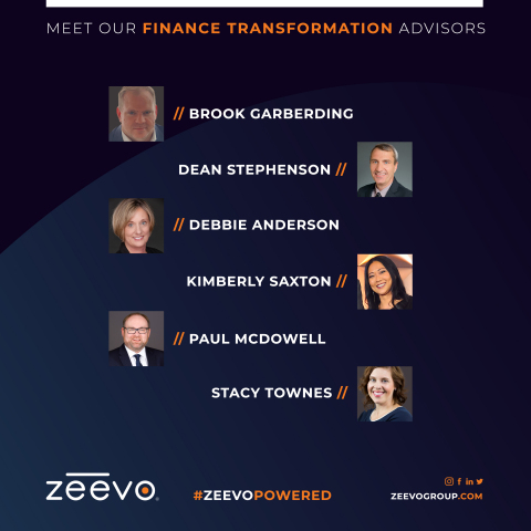 Kimberly Saxton is joining a roster of trusted advisors on Zeevo Group’s Advisory Board that include: Brook Garberding (former Boeing Business and Finance leader); Dean Stephenson (formerly AerCap Finance and Accounting leader); Debbie Anderson (former Weyerhaeuser Controlling and Internal Audit expert); Paul McDowell (former GoDaddy Finance and Treasury executive); and Stacy Townes (Former Intellectual Ventures and Deloitte Internal Audit, Risk, and Compliance expert). (Photo: Business Wire)