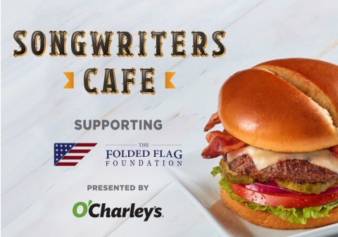 original Presented by O'Charley's, the Songwriters Cafe virtual restaurant gives 100% of net proceeds to The Folded Flag Foundation, a non-profit that supports the families of our country's fallen heroes. (Graphic: Business Wire)