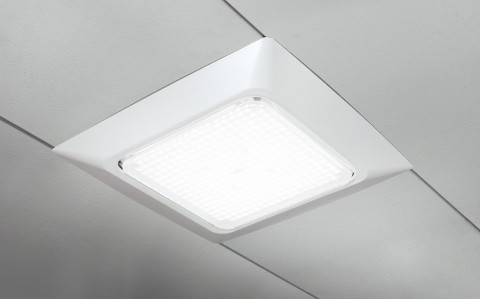 Cree Lighting CPY500 Series Canopy Luminaire with lambertian lens, bezel, and sparkle optic (Photo: Business Wire)