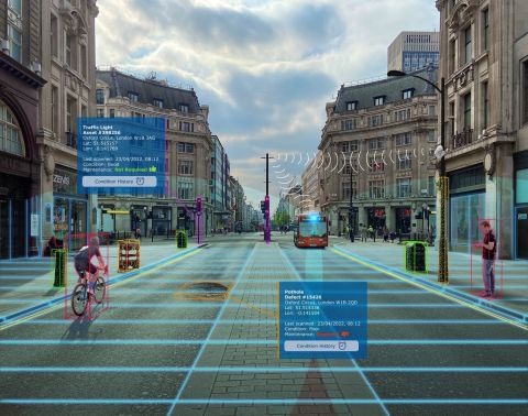 CURBS gathers intelligence such as live traffic and on-street parking information, safety risks for road users, locations of potholes or road objects, as well as information relating to road or infrastructure maintenance. Courtesy of Vortex IoT.