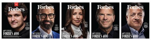 The Forbes 400 magazine issue features five consecutive covers, including: Sam Bankman-Fried, Ramzi Musallam, Jenny Just, Noubar Afeyan and Golden Nugget CEO Tilman Fertitta.