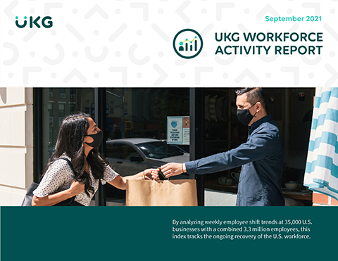 The UKG Workforce Activity Report is a leading high frequency data indicator that directionally showcases the health of the U.S. jobs recovery.