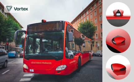 original Mounted on public transportation, CURBS utilizes lidar to provide detailed 3D point cloud visualizations of each vehicle’s surroundings as it travels. Courtesy of Vortex IoT.