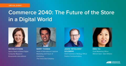 Speakers line up for the 'Commerce 2040: The Future of the Store in a Digital World' live event. (Photo: Business Wire)