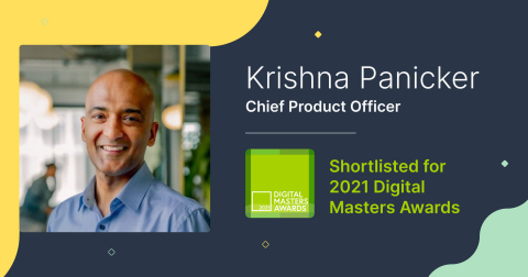 Krishna Panicker, CPO at Pipedrive, shortlisted as a nominee for the Digital Masters Awards 2021 in the Excellence in Product category (Graphic: Business Wire)