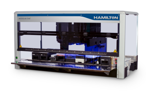 thumbnail The Hamilton Microlab® STAR™ provides an automated liquid handling platform for lasting confidence in results. The Microlab STAR can be changed or upgraded throughout its life to accommodate changing workflows, while robust and flexible programming through VENUS can accomplish any task, from simple to complex. As always, Hamilton's pipetting technology achieves high accuracy, precision, and repeatability from sub-microliter to large volumes. (Photo: Business Wire)