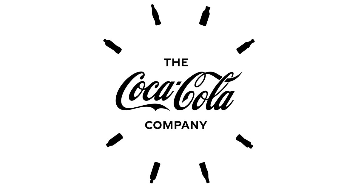 Coca Cola black and white bottles logo.